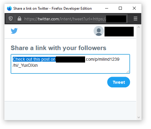 tweet box