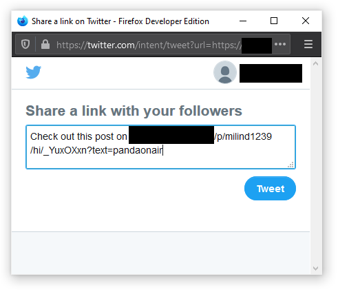 tweet box